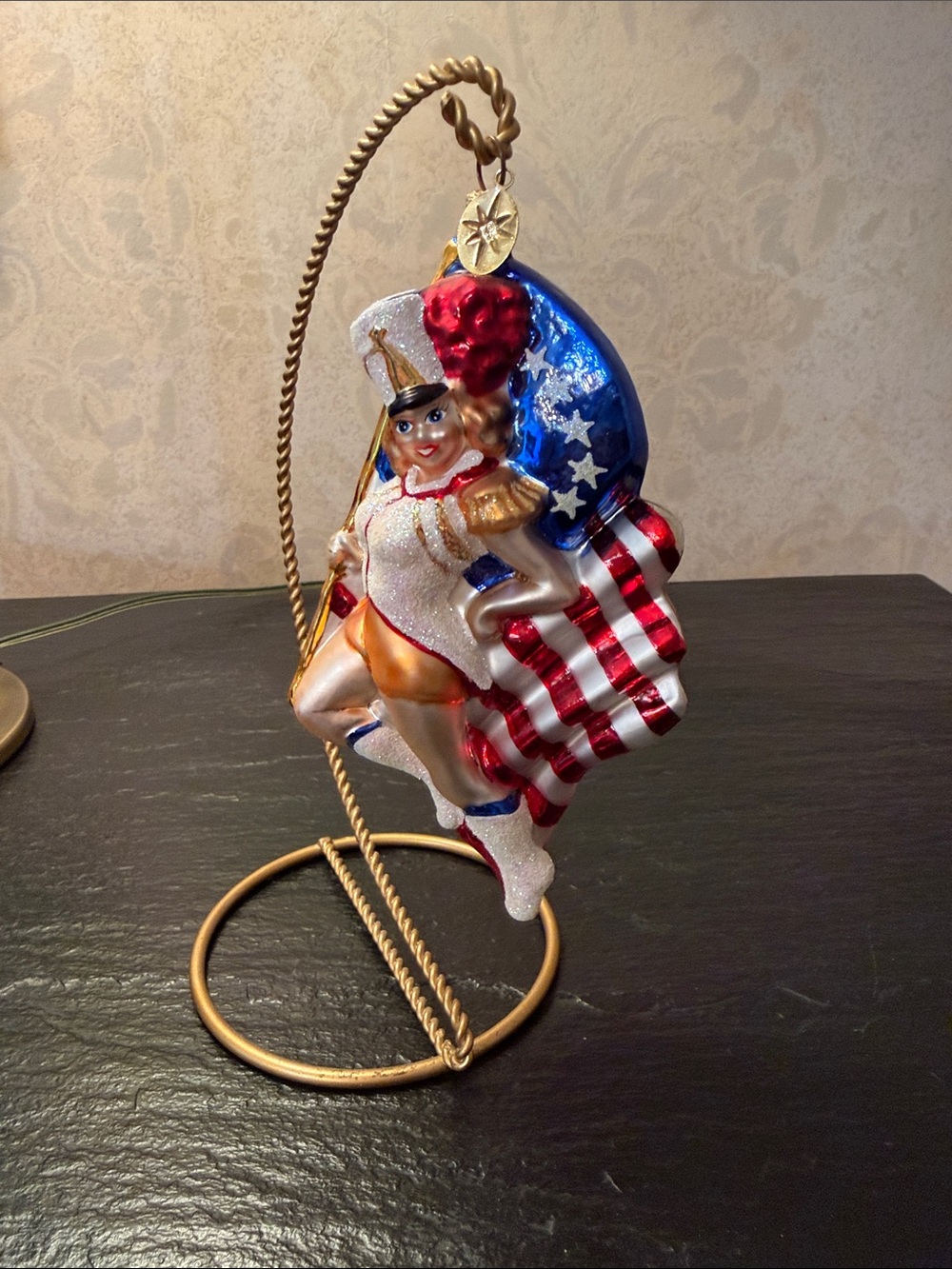 Christopher Radio Glory Gams Red White & Blue Ornament